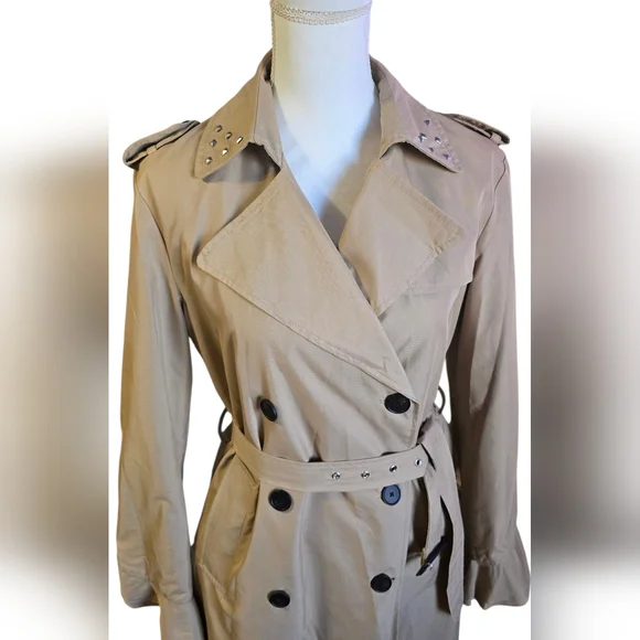 C&C California Light Tan Trench Coat - Picture 4 of 11
